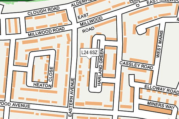 L24 6SZ map - OS OpenMap – Local (Ordnance Survey)