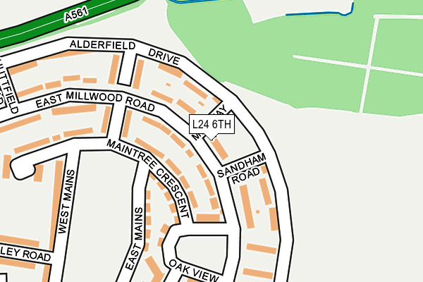 L24 6TH map - OS OpenMap – Local (Ordnance Survey)
