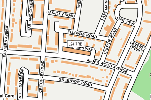 L24 7RB map - OS OpenMap – Local (Ordnance Survey)