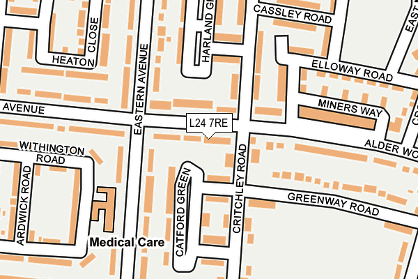 L24 7RE map - OS OpenMap – Local (Ordnance Survey)