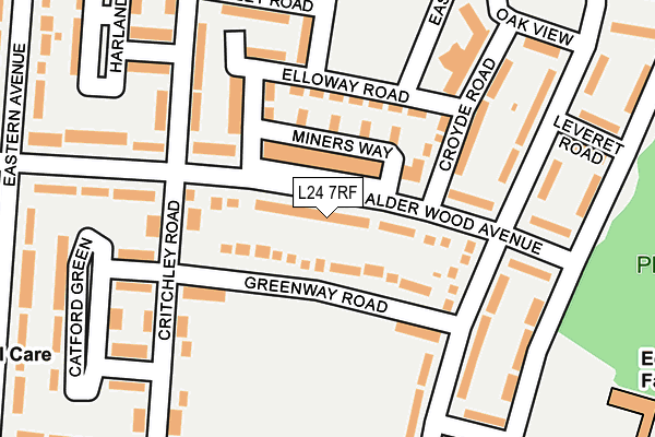 L24 7RF map - OS OpenMap – Local (Ordnance Survey)