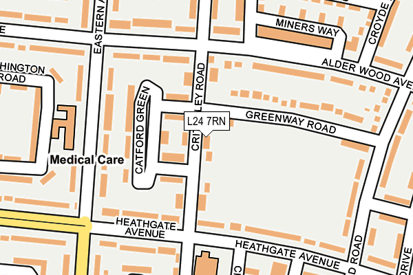 L24 7RN map - OS OpenMap – Local (Ordnance Survey)