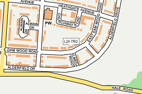 L24 7RQ map - OS OpenMap – Local (Ordnance Survey)