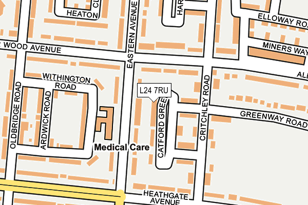 L24 7RU map - OS OpenMap – Local (Ordnance Survey)