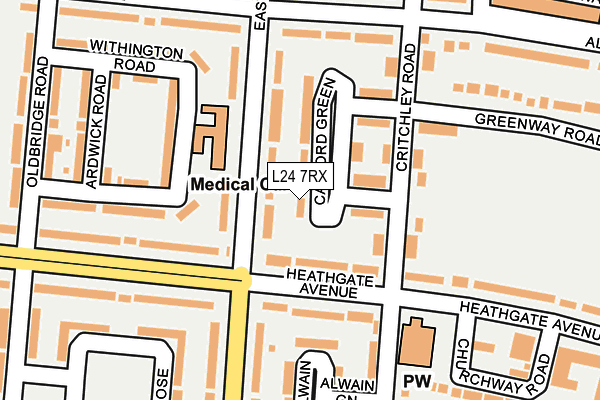 L24 7RX map - OS OpenMap – Local (Ordnance Survey)