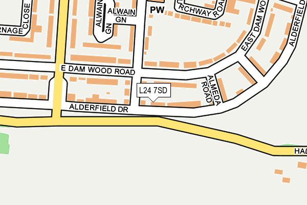 L24 7SD map - OS OpenMap – Local (Ordnance Survey)
