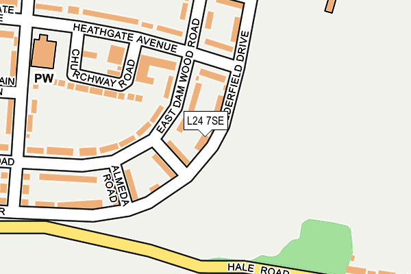 L24 7SE map - OS OpenMap – Local (Ordnance Survey)