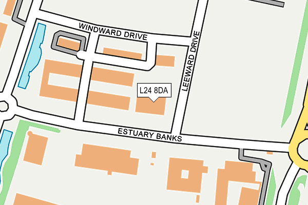 L24 8DA map - OS OpenMap – Local (Ordnance Survey)