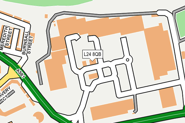 L24 8QB map - OS OpenMap – Local (Ordnance Survey)