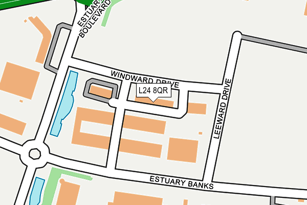L24 8QR map - OS OpenMap – Local (Ordnance Survey)