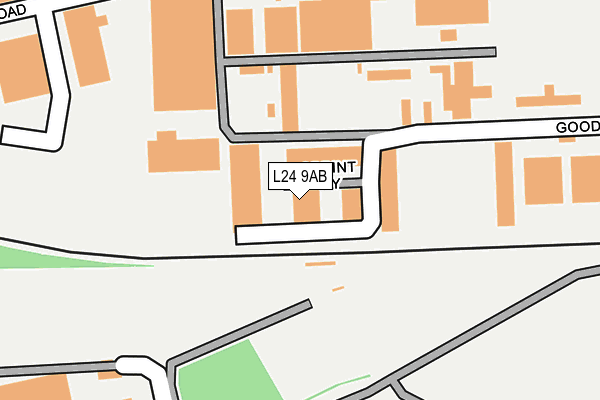 L24 9AB map - OS OpenMap – Local (Ordnance Survey)
