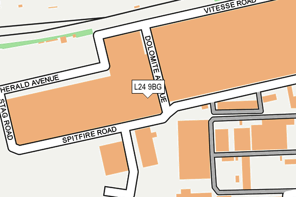 L24 9BG map - OS OpenMap – Local (Ordnance Survey)