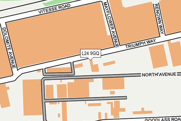 L24 9GQ map - OS OpenMap – Local (Ordnance Survey)
