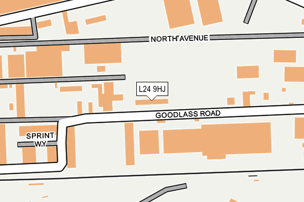 L24 9HJ map - OS OpenMap – Local (Ordnance Survey)