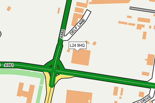 L24 9HQ map - OS OpenMap – Local (Ordnance Survey)