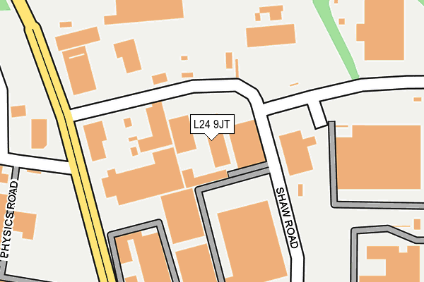 L24 9JT map - OS OpenMap – Local (Ordnance Survey)