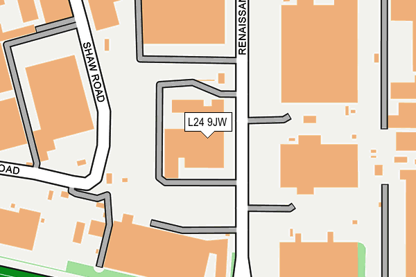 L24 9JW map - OS OpenMap – Local (Ordnance Survey)
