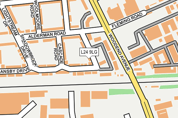 L24 9LG map - OS OpenMap – Local (Ordnance Survey)