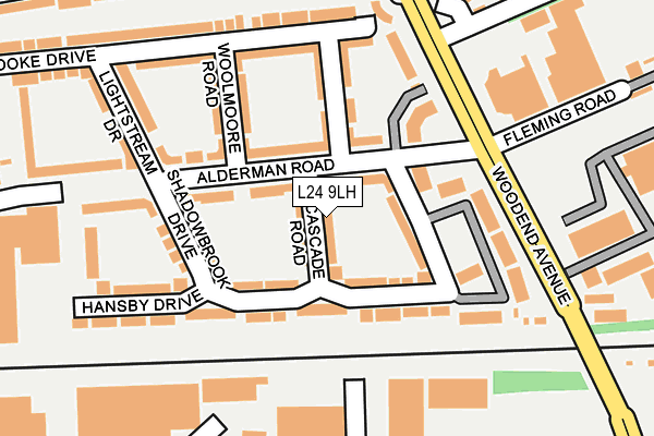 L24 9LH map - OS OpenMap – Local (Ordnance Survey)