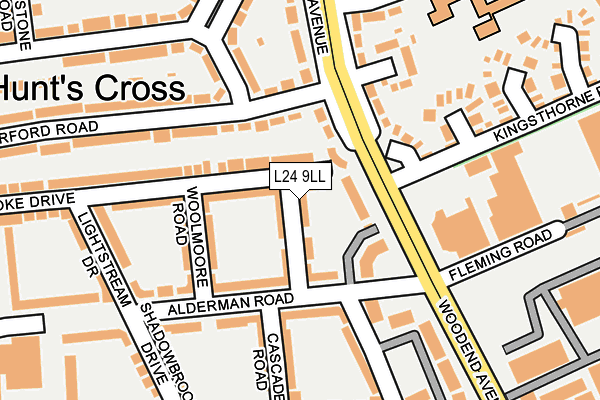 L24 9LL map - OS OpenMap – Local (Ordnance Survey)