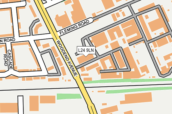 L24 9LN map - OS OpenMap – Local (Ordnance Survey)