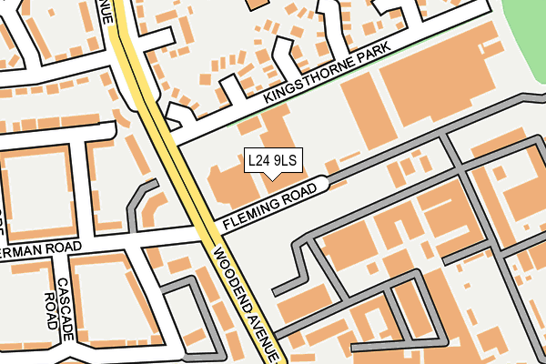 L24 9LS map - OS OpenMap – Local (Ordnance Survey)