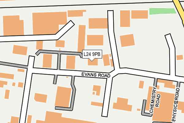 L24 9PB map - OS OpenMap – Local (Ordnance Survey)