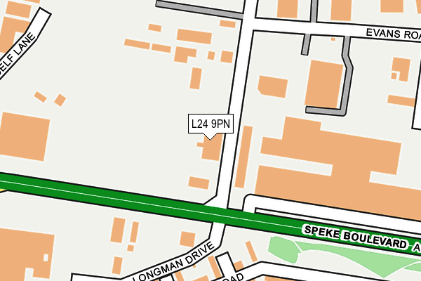 L24 9PN map - OS OpenMap – Local (Ordnance Survey)