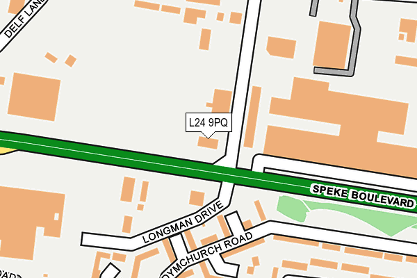 L24 9PQ map - OS OpenMap – Local (Ordnance Survey)
