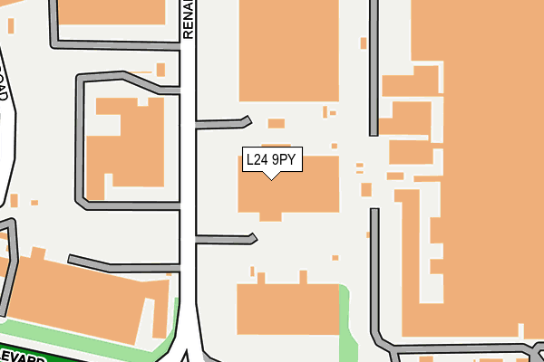 L24 9PY map - OS OpenMap – Local (Ordnance Survey)