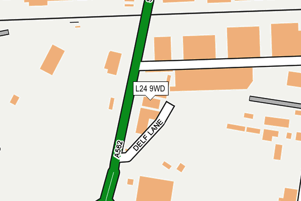 L24 9WD map - OS OpenMap – Local (Ordnance Survey)
