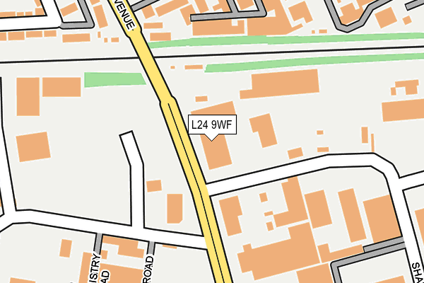 L24 9WF map - OS OpenMap – Local (Ordnance Survey)