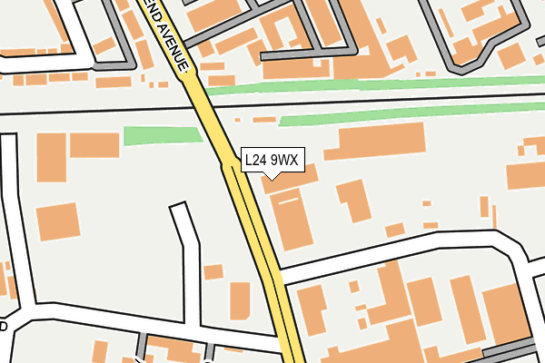 L24 9WX map - OS OpenMap – Local (Ordnance Survey)