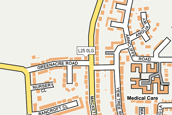 L25 0LG map - OS OpenMap – Local (Ordnance Survey)