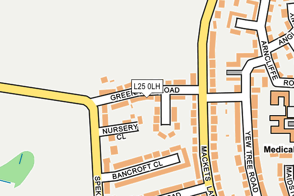 L25 0LH map - OS OpenMap – Local (Ordnance Survey)