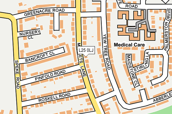 L25 0LJ map - OS OpenMap – Local (Ordnance Survey)