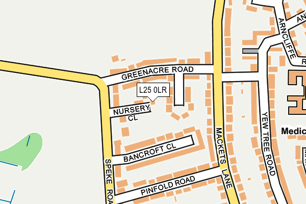 L25 0LR map - OS OpenMap – Local (Ordnance Survey)