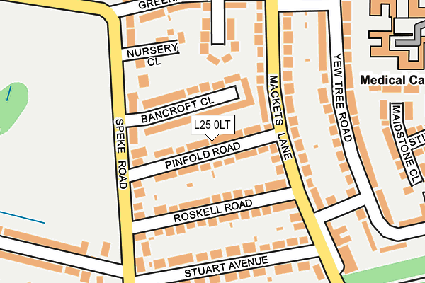 L25 0LT map - OS OpenMap – Local (Ordnance Survey)