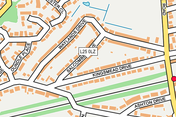 L25 0LZ map - OS OpenMap – Local (Ordnance Survey)