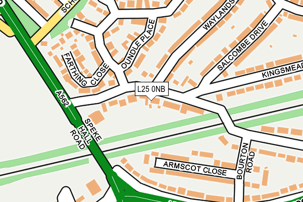 L25 0NB map - OS OpenMap – Local (Ordnance Survey)
