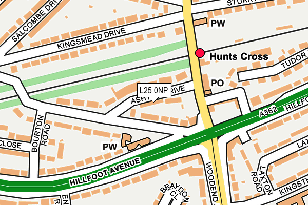 L25 0NP map - OS OpenMap – Local (Ordnance Survey)