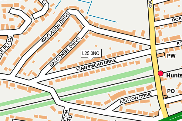 L25 0NQ map - OS OpenMap – Local (Ordnance Survey)