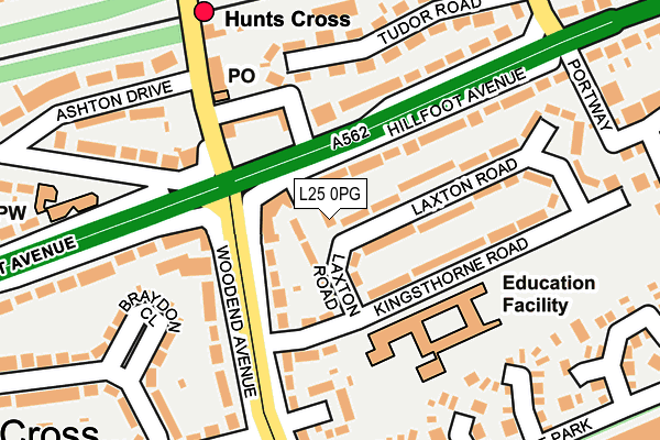 L25 0PG map - OS OpenMap – Local (Ordnance Survey)