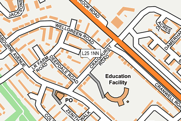 L25 1NN map - OS OpenMap – Local (Ordnance Survey)