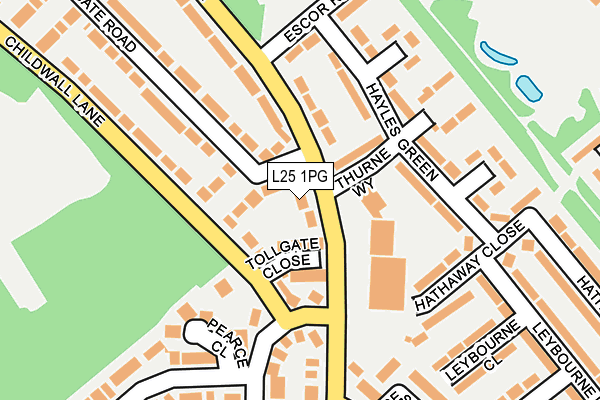 L25 1PG map - OS OpenMap – Local (Ordnance Survey)