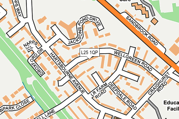 L25 1QP map - OS OpenMap – Local (Ordnance Survey)