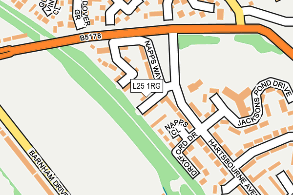 L25 1RG map - OS OpenMap – Local (Ordnance Survey)