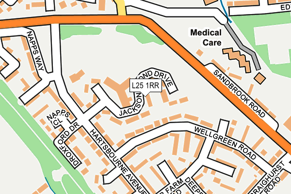 L25 1RR map - OS OpenMap – Local (Ordnance Survey)