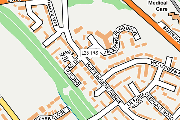 L25 1RS map - OS OpenMap – Local (Ordnance Survey)