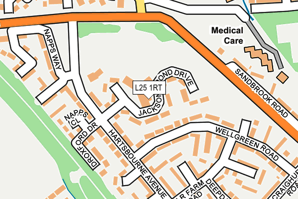 L25 1RT map - OS OpenMap – Local (Ordnance Survey)